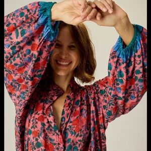 Natalie Martin Rose Bandana Caftan Dress